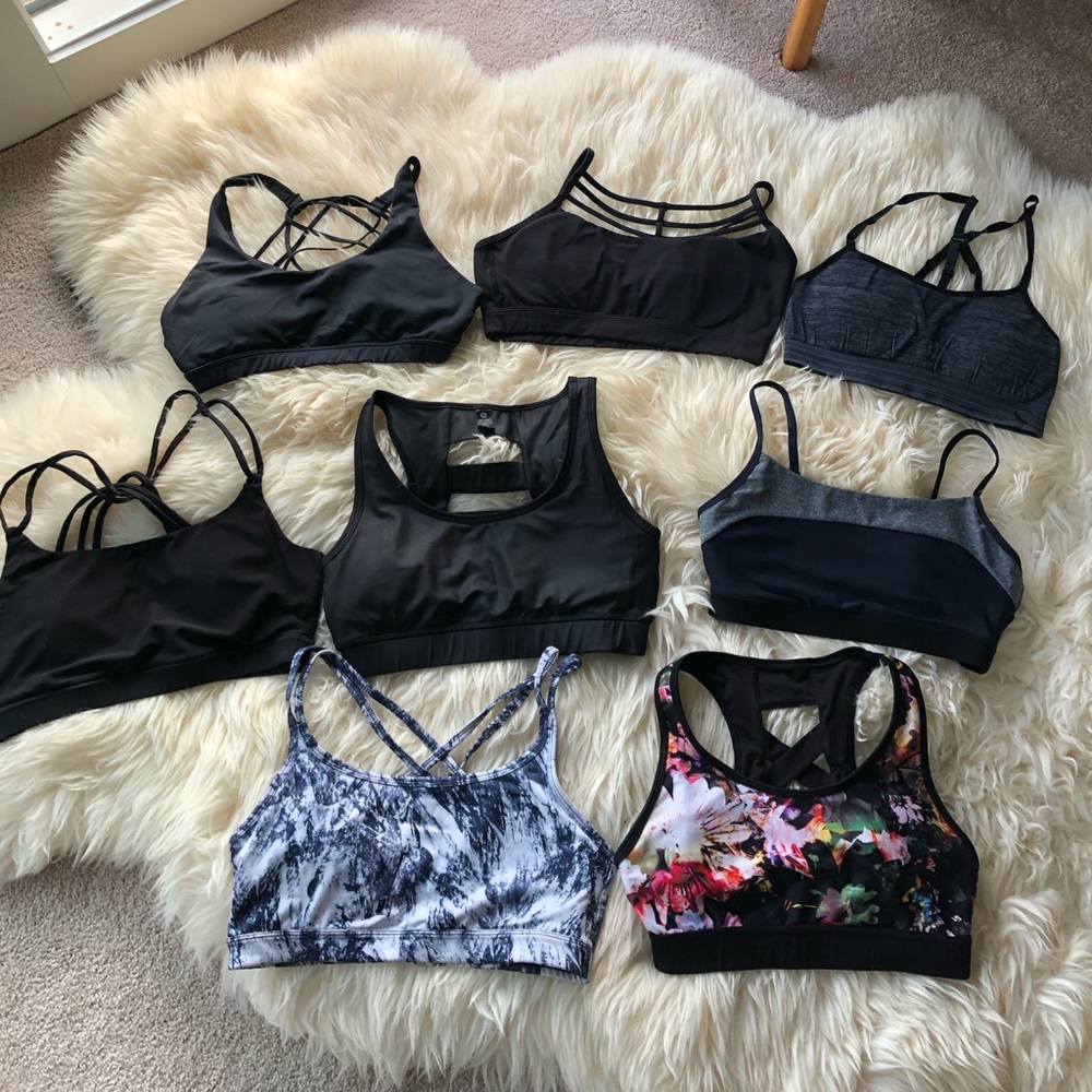 Lot of 8 Sports Bras